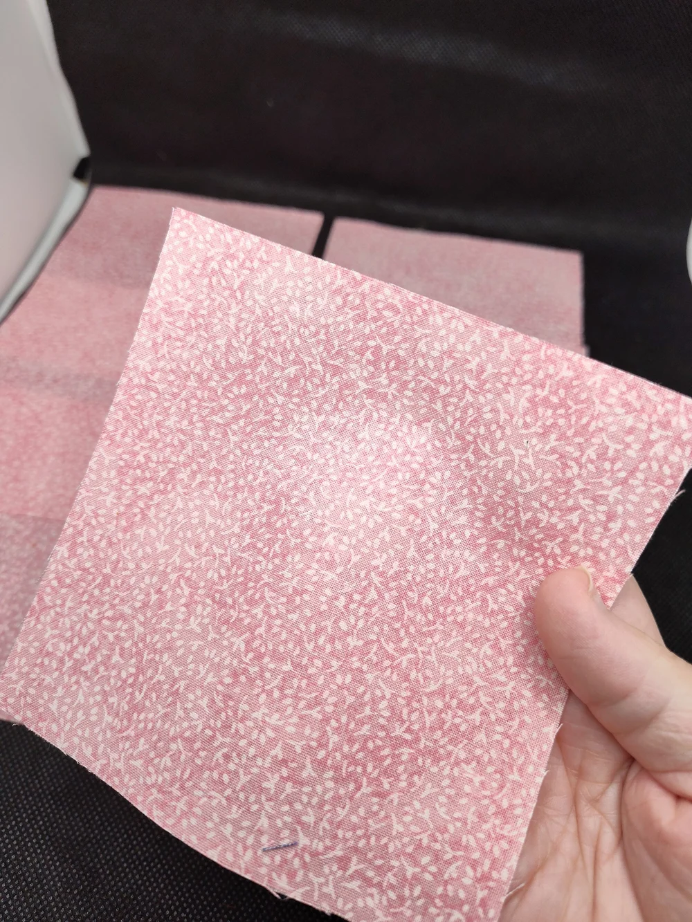 7 4.50 Inch Precut Pink Floral Cotton Fabric Squares